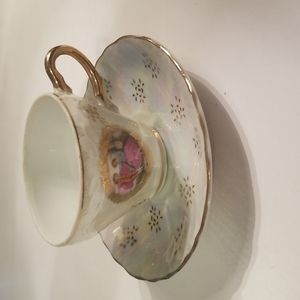 Teacup and Saucer Vintage Victorian Made In Japan